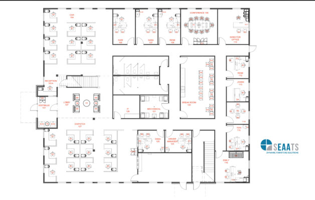 Seaats office furniture design layout